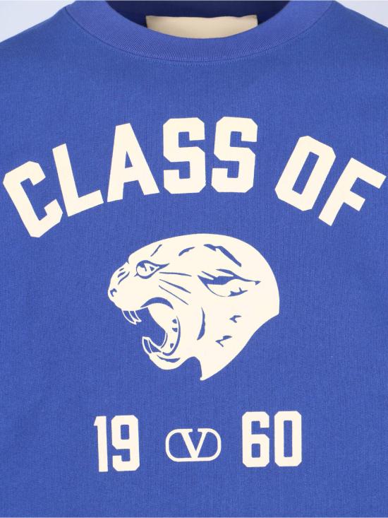  발렌티노 가라바니 긴팔 티셔츠 발렌티노 1960년 졸업생 기념 스웨트셔츠 블루 - VALENTINO GARAVANI