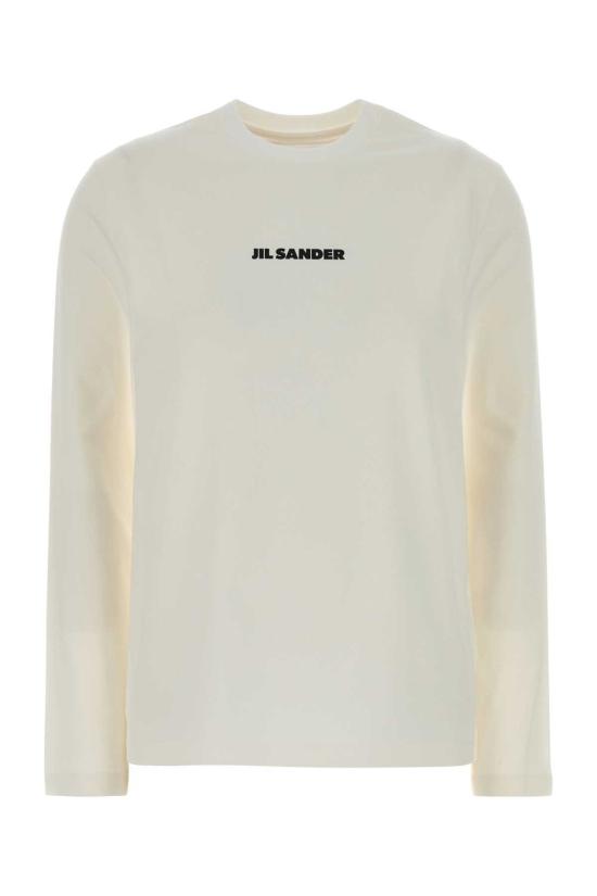  질샌더 반팔 티셔츠 질 샌더 화이트 코튼 티셔츠 포슬린