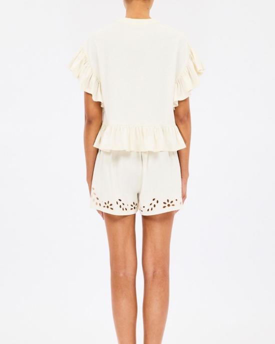  울라 존슨 블라우스 마리아나 S/S 페플럼 탑 카우리 - ULLA JOHNSON