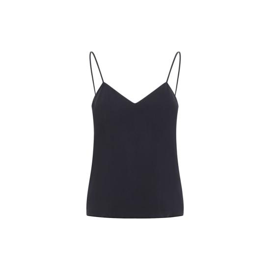  막스마라 민소매 티셔츠 막스 마라 웅기아 워시드 실크 탱크탑 네이비 블루 - MAX MARA