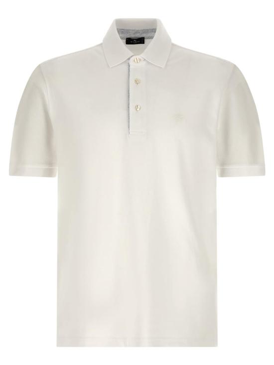  에트로 폴로 티셔츠 Etro Pegaso 폴로 셔츠 화이트