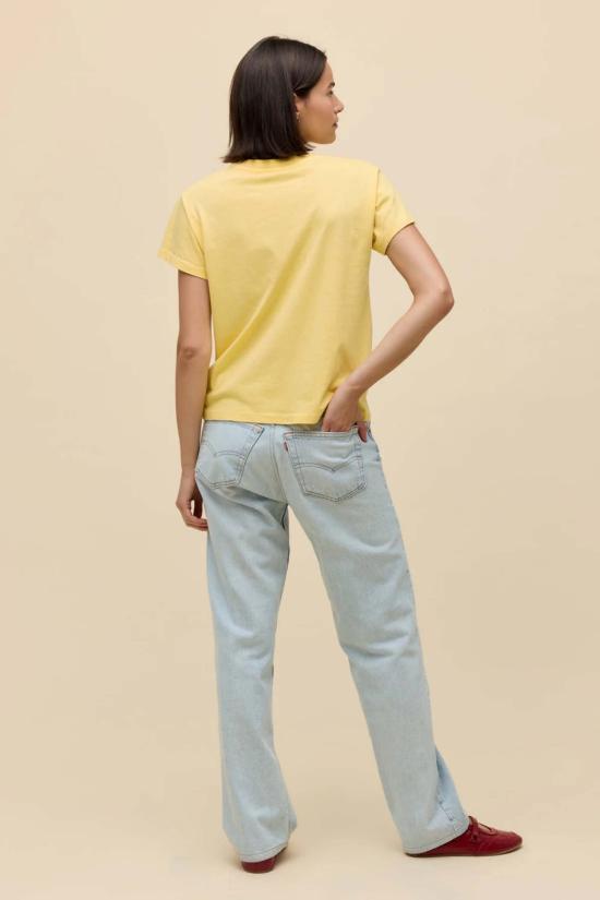  Daydreamer 반팔 티셔츠 데이드리머 롤링 스톤즈 새티팩션 두들 솔로 티 포피 옐로우 - OTHER BRANDS