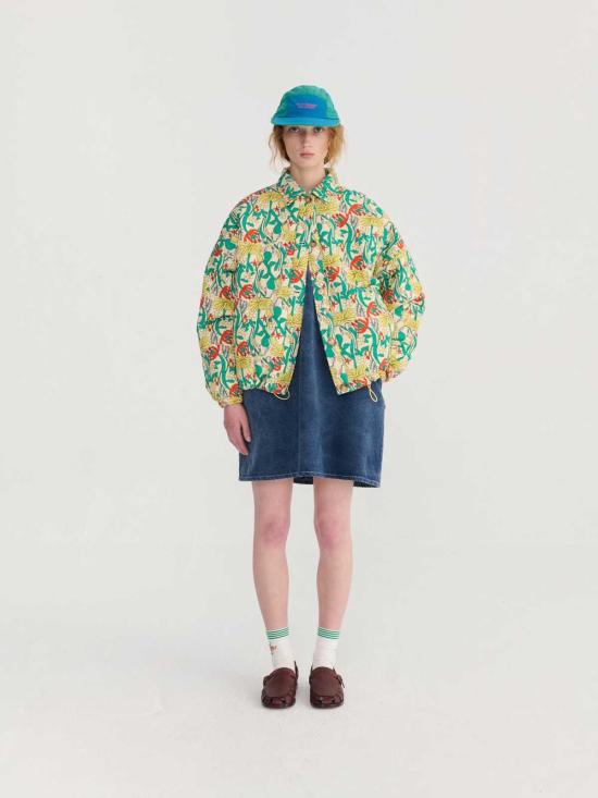  보보쇼즈 봄버 자켓 보보 초세스 퀼팅 재킷 허벌리스트 패턴 재킷