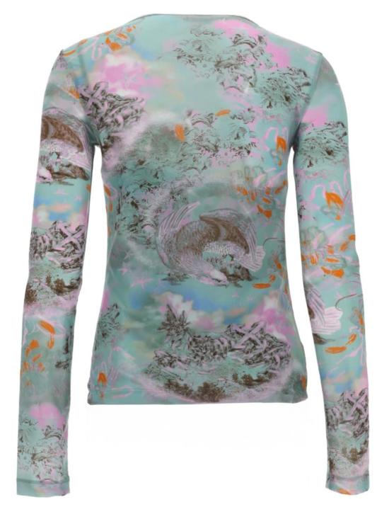  오프화이트 긴팔 티셔츠 오프 화이트 탑 라이트 저 스토리텔 플리스 멀티컬러 - OFF WHITE