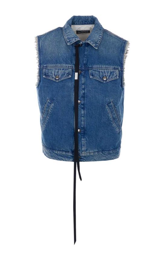  앤 드뮐미스터 베스트 Ann Demeulemeester Toma 스탠다드 민소매 블루종 조끼 블루