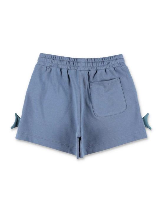  [키즈] 스텔라 맥카트니 쇼츠/버뮤다 스텔라 매카트니 아동용 고래 무늬 플리스 반바지 (블루) - STELLA MCCARTNEY