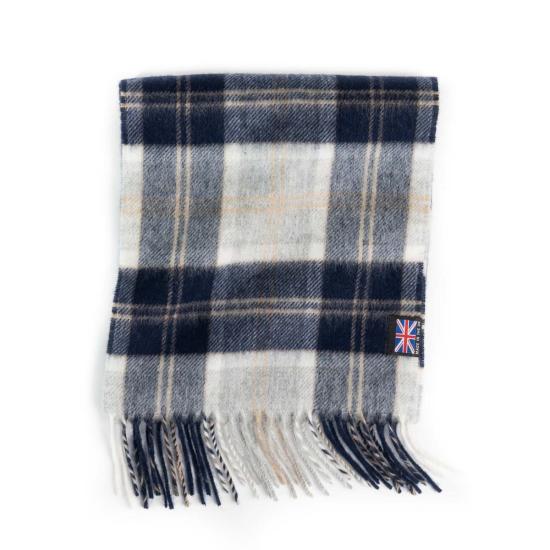  Prince of Scots 머플러/스카프 프린스 오브 스코츠 헤리티지 체크 무늬 프린지 메리노 울 스카프 - OTHER BRANDS