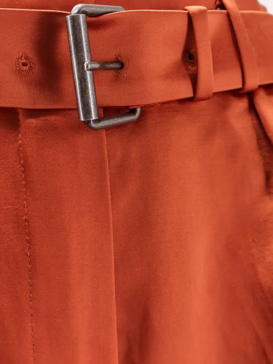  드리스 반 노튼 숏팬츠 Dries Van Noten 코튼 블렌드 버뮤다 쇼츠 러스트 - DRIES VAN NOTEN