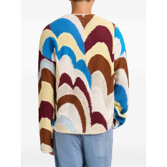  마르니 스웨터 블루/옐로우 - MARNI