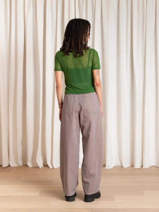  알리 골든 반팔 티셔츠 그래스 그린 뉴 메쉬 티셔츠 탑 - ALI GOLDEN