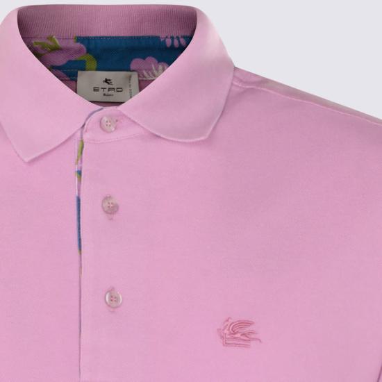  에트로 폴로 티셔츠 코튼 폴로 셔츠 핑크 - ETRO