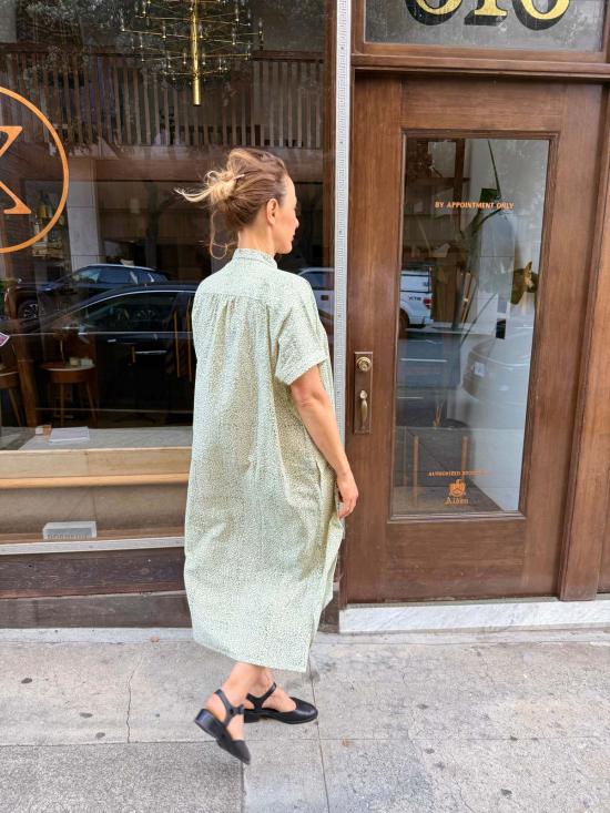  해피 프렌치 갱 롱 원피스 엘리스 그린 바이브 드레스 - HAPPY FRENCH GANG