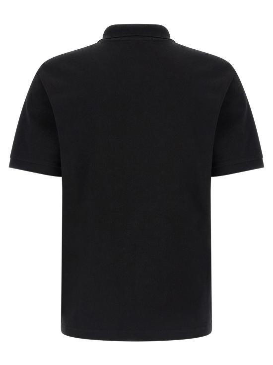  스톤 아일랜드 폴로 티셔츠 컴퍼스 로고 폴로 셔츠 블랙 - STONE ISLAND