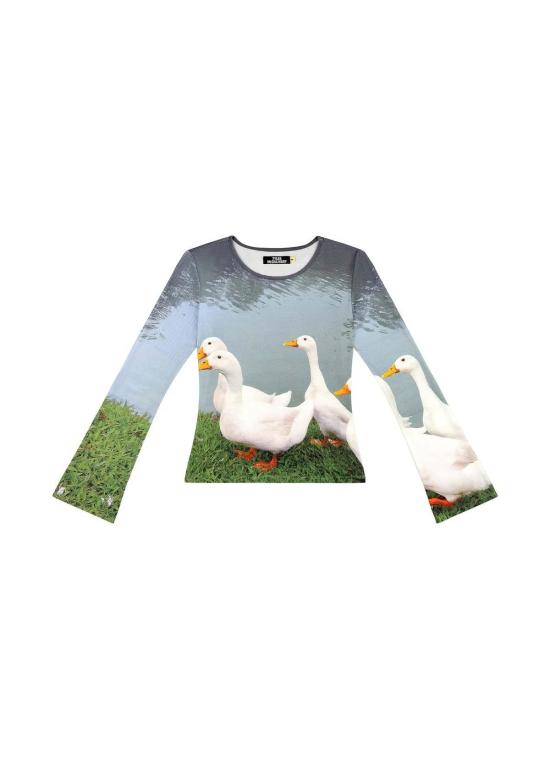  타일러 맥길리버리 긴팔 티셔츠 하이디 롱 슬리브 탑 덕덕구스