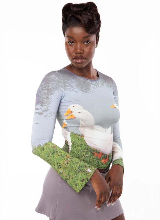  타일러 맥길리버리 긴팔 티셔츠 하이디 롱 슬리브 탑 덕덕구스 - TYLER MCGILLIVARY