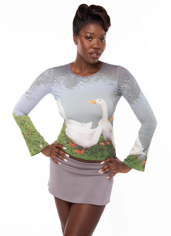  타일러 맥길리버리 긴팔 티셔츠 하이디 롱 슬리브 탑 덕덕구스 - TYLER MCGILLIVARY