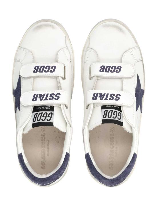  [키즈] 골든구스 스니커즈 골든 구스 올드 스쿨 키즈 스니커즈 화이트/블루 뎁스 - GOLDEN GOOSE