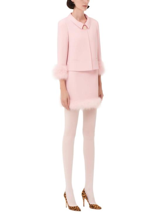  발렌티노 가라바니 숏 스커트 발렌티노 깃털 장식 미니스커트 핑크 - VALENTINO GARAVANI