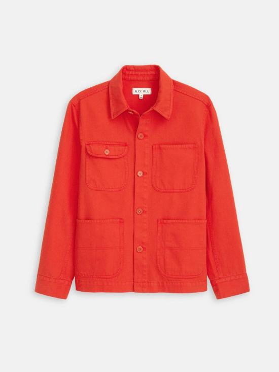  알렉스 밀 데님 자켓 워크 재킷 탠저린 - ALEX MILL