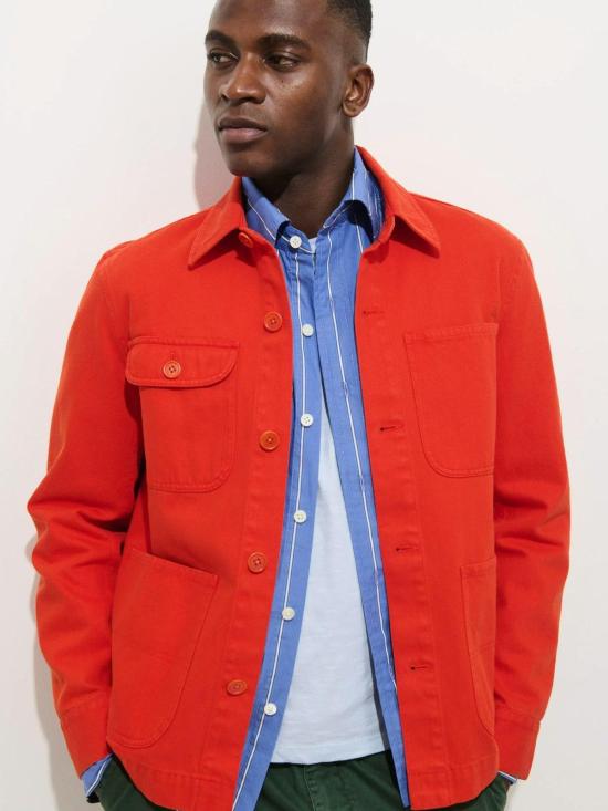  알렉스 밀 데님 자켓 워크 재킷 탠저린 - ALEX MILL