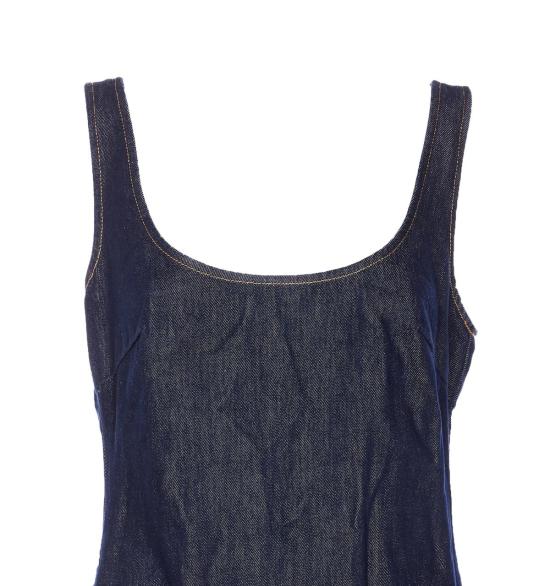  셀프 포트레이트 숏 원피스 인디고 데님 3D 플라워 미니 드레스 블루 - SELF PORTRAIT