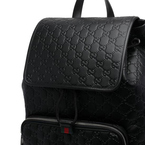  구찌 백팩 미디엄 GG 엠블럼  블랙 - GUCCI