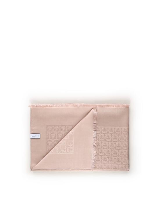  살바토레 페라가모 머플러/스카프 페라가모 간치니 스톨 베이지 - SALVATORE FERRAGAMO