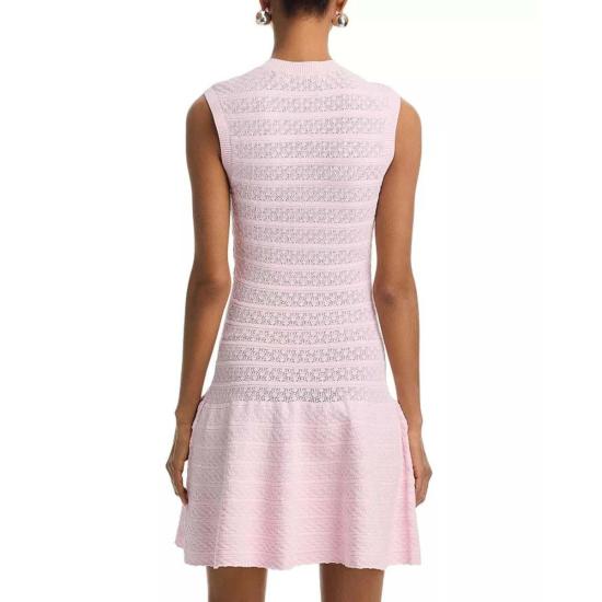  셀프 포트레이트 숏 원피스 포인트엘 다이아몬드 니트 미니 드레스 - SELF PORTRAIT