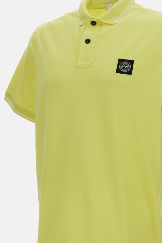  스톤 아일랜드 폴로 티셔츠 폴로 옐로우 - STONE ISLAND