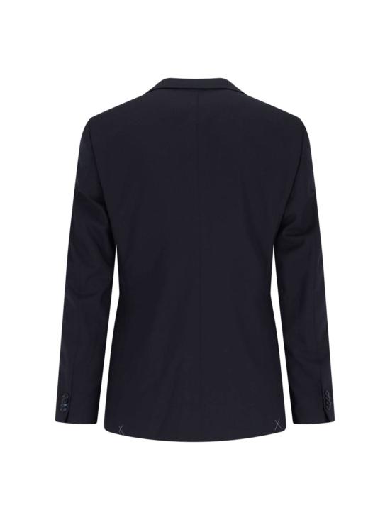  조르지오 아르마니 수트 자켓 싱글 브레스트 버진 울 수트 블루 - GIORGIO ARMANI