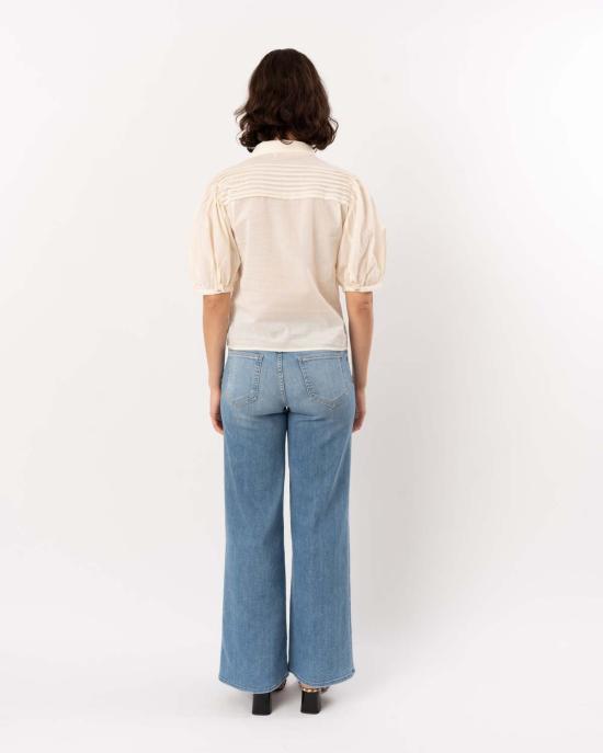  울라 존슨 블라우스 코델리아 반팔 버튼업 탑 카우리 - ULLA JOHNSON