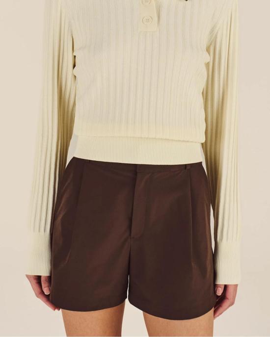 말본 숏팬츠 솔렌 쇼트 브라운