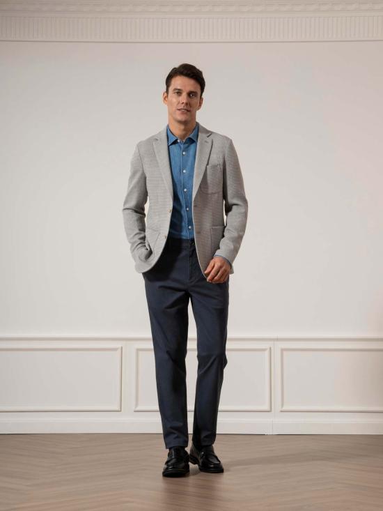  오엔에스 수트 자켓 O.N.S 페리 메쉬 위빙 블레이저 라이트 그레이 - O.N.S