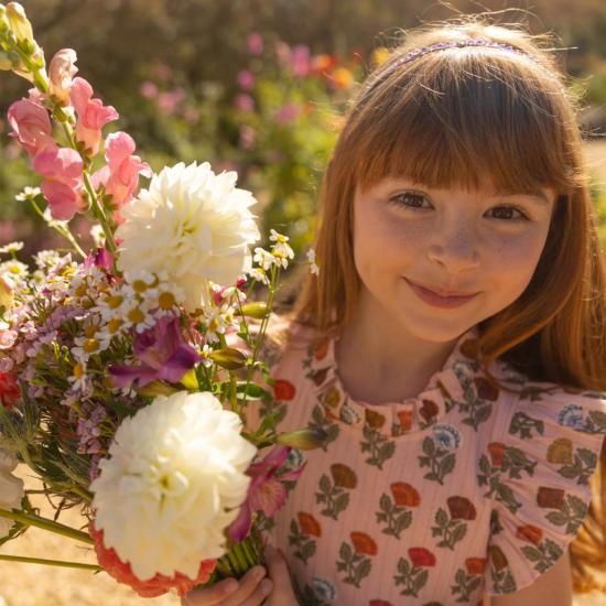  [키즈] Pink Chicken 원피스 키즈 핑크 치킨 제니퍼 멀티 플라워 드롭 드레스 - OTHER BRANDS