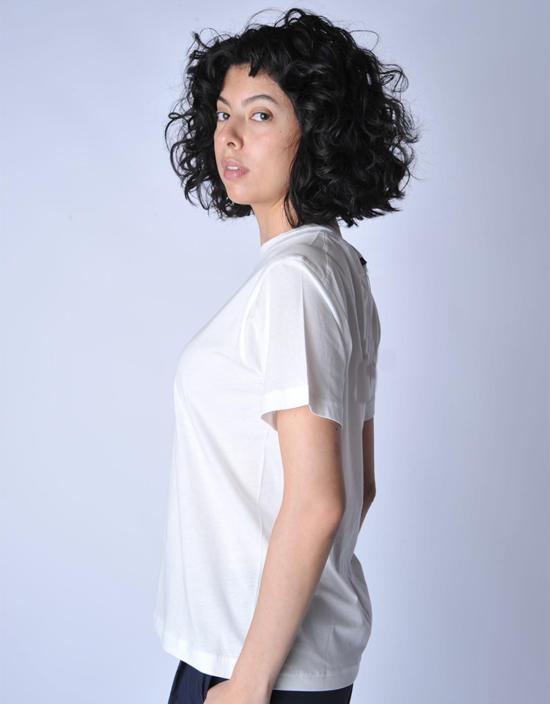  소피 드후레 반팔 티셔츠 소피 드후어 오프 화이트 태그 티 화이트 - SOFIE D'HOORE