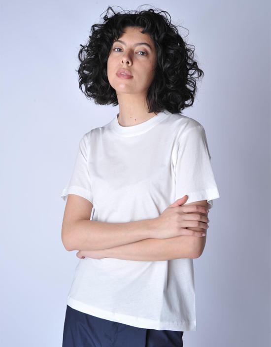  소피 드후레 반팔 티셔츠 소피 드후어 오프 화이트 태그 티 화이트