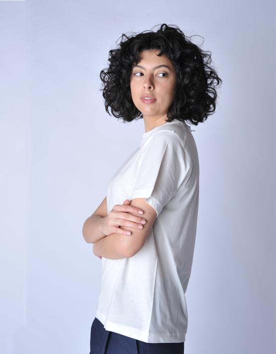  소피 드후레 반팔 티셔츠 소피 드후어 오프 화이트 태그 티 화이트 - SOFIE D'HOORE