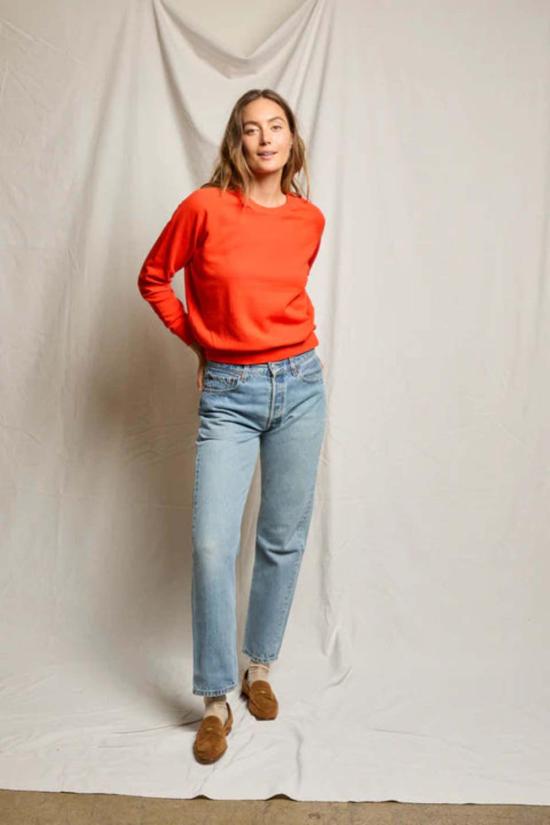  퍼펙트 화이트 티 스웨터 알렉시 프렌치 테리 스웨트셔츠 - PERFECT WHITE TEE