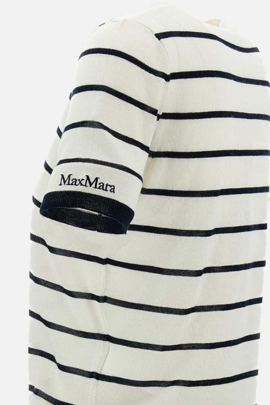  막스마라 반팔 티셔츠 막스 마라 반팔 셔츠 탑 화이트 - MAX MARA