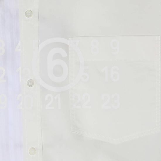 MM6 메종마르지엘라 반팔 셔츠 Mm6 메종 마르지엘라 코튼  화이트 - MM6 MAISON MARGIELA