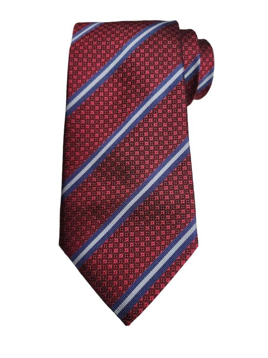  에트로 넥타이 자카드 페이즐리 프린트 실크  (레드)