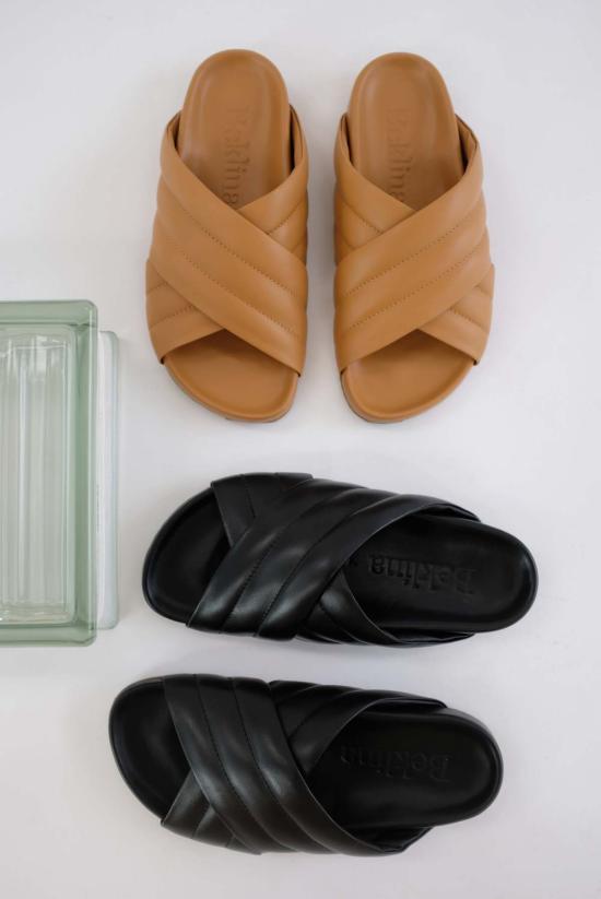  베클리나 뮬/슬리퍼 Beklina Gubi 크로스 슬라이드 슬라이드 Nuez - BEKLINA