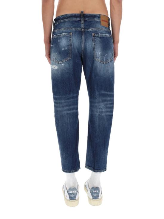  디스퀘어드2 데님 팬츠 Dsquared2 디스트로이드 디테일 진 블루 - DSQUARED2