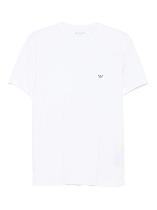  엠포리오 아르마니 반팔 티셔츠 로고 티셔츠 화이트