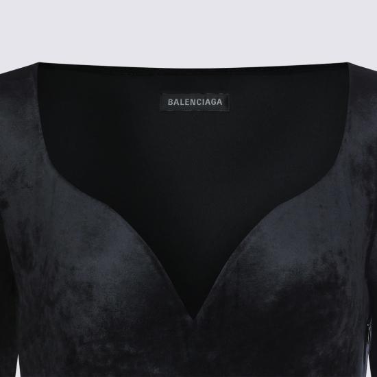  발렌시아가 미디 원피스 블랙 드레스 블랙 - BALENCIAGA