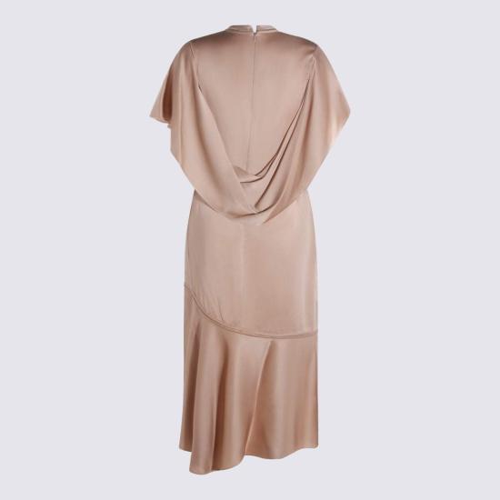  파비아나 필리피 롱 원피스 Fabiana Filippi 비스코스 드레스 베이지 - FABIANA FILIPPI