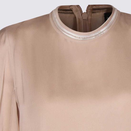  파비아나 필리피 롱 원피스 Fabiana Filippi 비스코스 드레스 베이지 - FABIANA FILIPPI