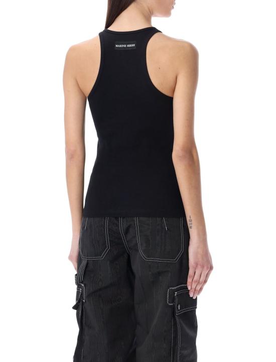  마린세르 민소매 티셔츠 마린 세르 유기농 면 탱크탑 블랙 - MARINE SERRE