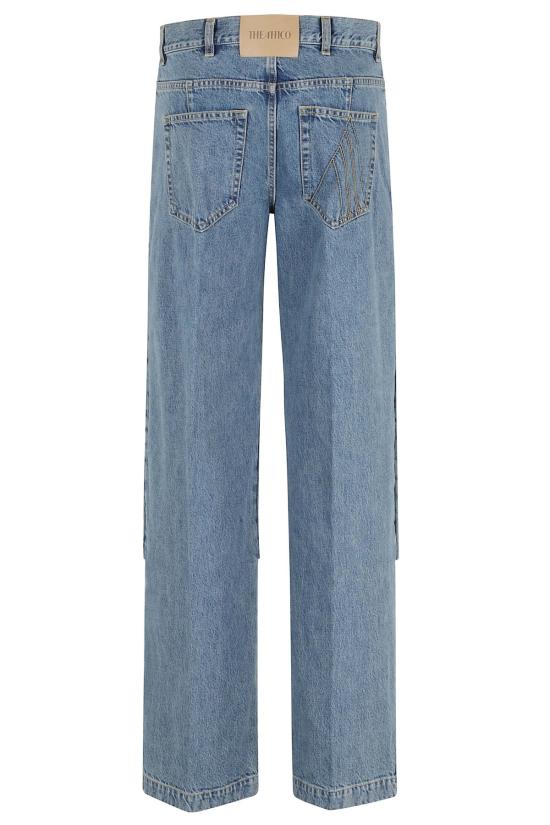  디 아티코 데님 팬츠 아티코 롱 팬츠 진 스카이 블루 - THE ATTICO