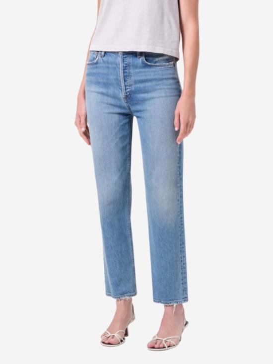  에이골디 데님 팬츠 아골드 90년대 핀치 웨이스트 크롭 진 - AGOLDE